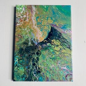 “Imaginary Friends” Original Pour Painting